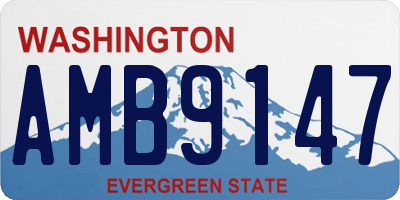 WA license plate AMB9147