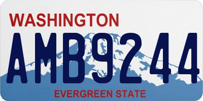 WA license plate AMB9244