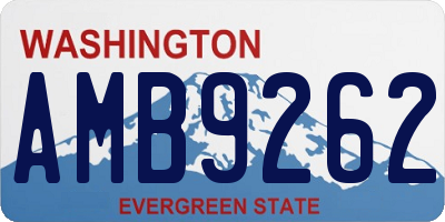 WA license plate AMB9262