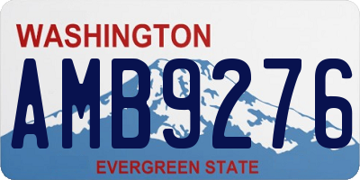 WA license plate AMB9276