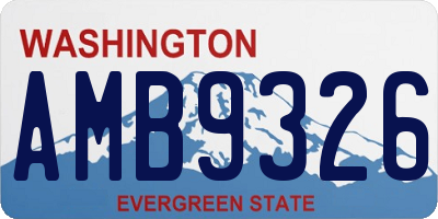 WA license plate AMB9326