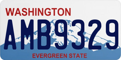 WA license plate AMB9329