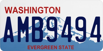 WA license plate AMB9494