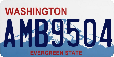 WA license plate AMB9504