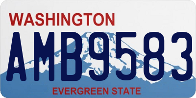 WA license plate AMB9583