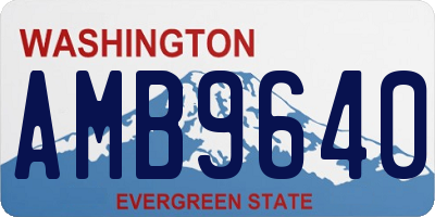 WA license plate AMB9640