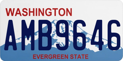 WA license plate AMB9646