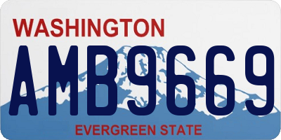 WA license plate AMB9669