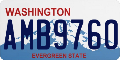 WA license plate AMB9760