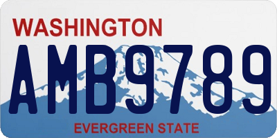 WA license plate AMB9789