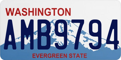WA license plate AMB9794