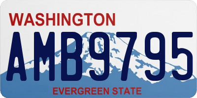 WA license plate AMB9795