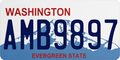 WA license plate AMB9897