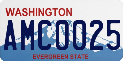 WA license plate AMC0025