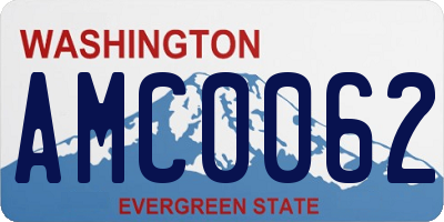 WA license plate AMC0062