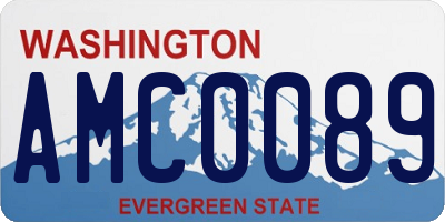 WA license plate AMC0089