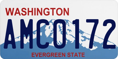 WA license plate AMC0172