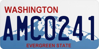 WA license plate AMC0241