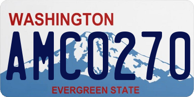 WA license plate AMC0270