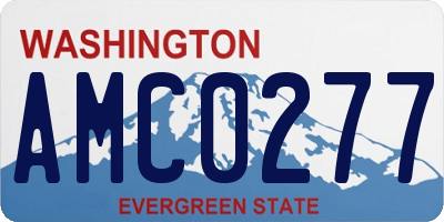 WA license plate AMC0277