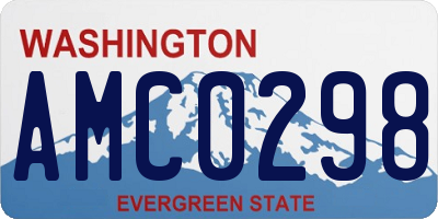 WA license plate AMC0298