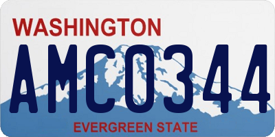 WA license plate AMC0344