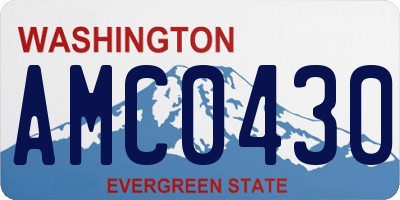 WA license plate AMC0430