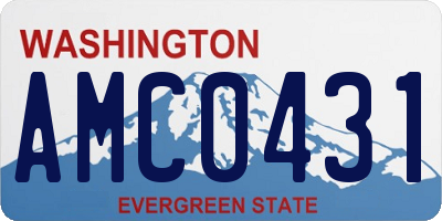 WA license plate AMC0431