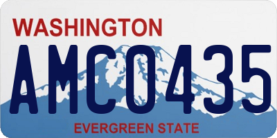 WA license plate AMC0435