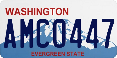 WA license plate AMC0447