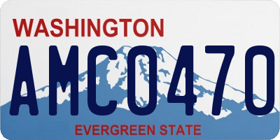 WA license plate AMC0470