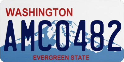 WA license plate AMC0482