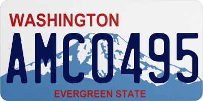 WA license plate AMC0495