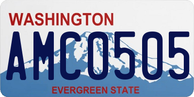 WA license plate AMC0505