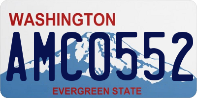 WA license plate AMC0552
