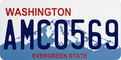 WA license plate AMC0569