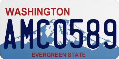 WA license plate AMC0589