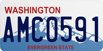 WA license plate AMC0591