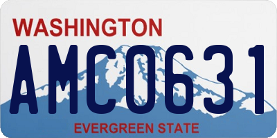 WA license plate AMC0631