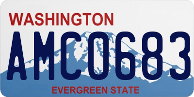 WA license plate AMC0683