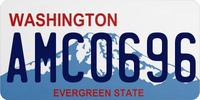 WA license plate AMC0696