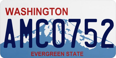 WA license plate AMC0752