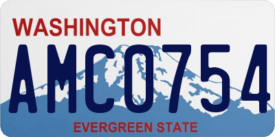 WA license plate AMC0754