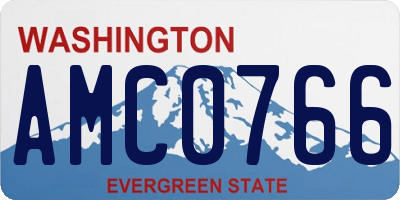 WA license plate AMC0766