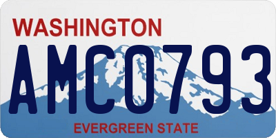 WA license plate AMC0793