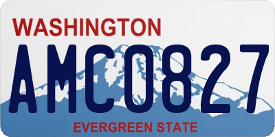 WA license plate AMC0827