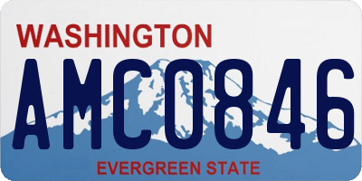 WA license plate AMC0846