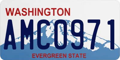 WA license plate AMC0971
