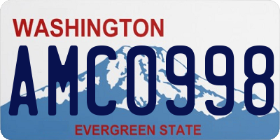 WA license plate AMC0998
