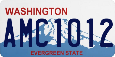 WA license plate AMC1012